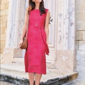 Camille Midi Dress - carnival pink scatter spots